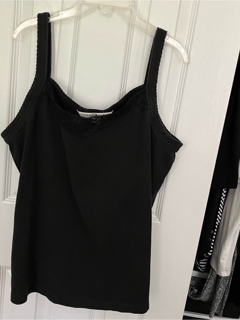 Tommy Hilfiger Black Lace-Trimmed Camisole